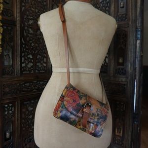 Patricia Nash Floral Leather Crossbody Purse